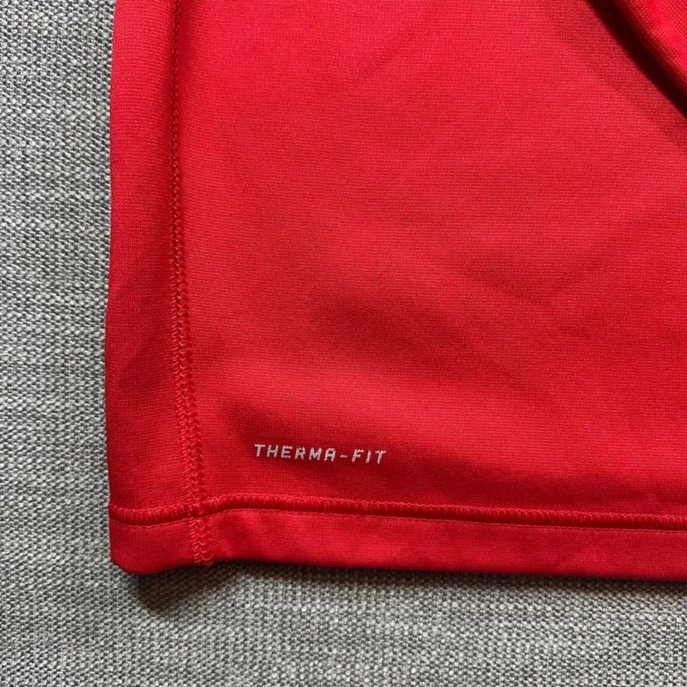 Nike Therma-FIT Quarter Zip Pullover Mens Medium Red   Performance Top